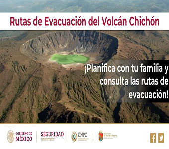 Rutas de Evacuación Volcán Chichón